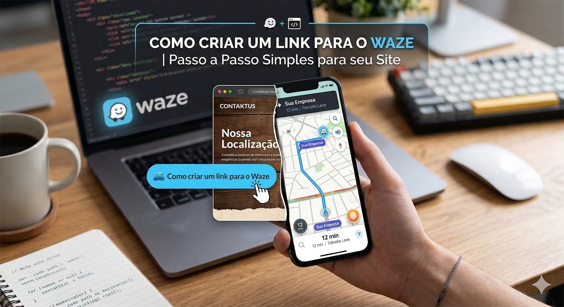 Como linkar botão para o app do waze